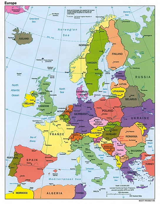 Europe map